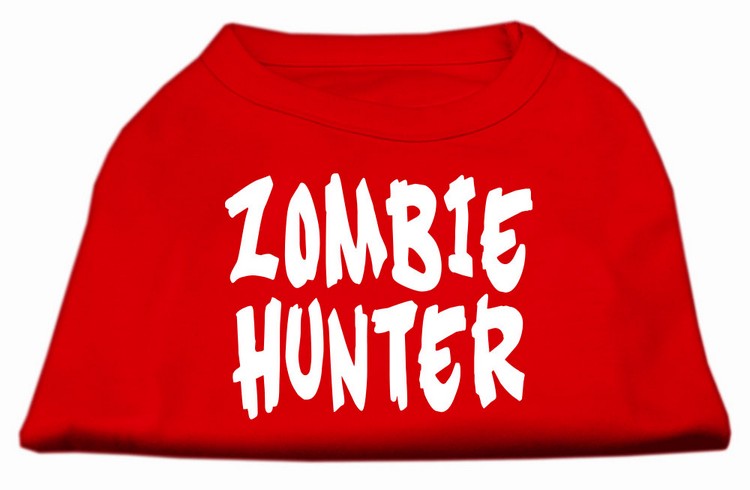 Zombie Hunter Screen Print Shirt Red XXL